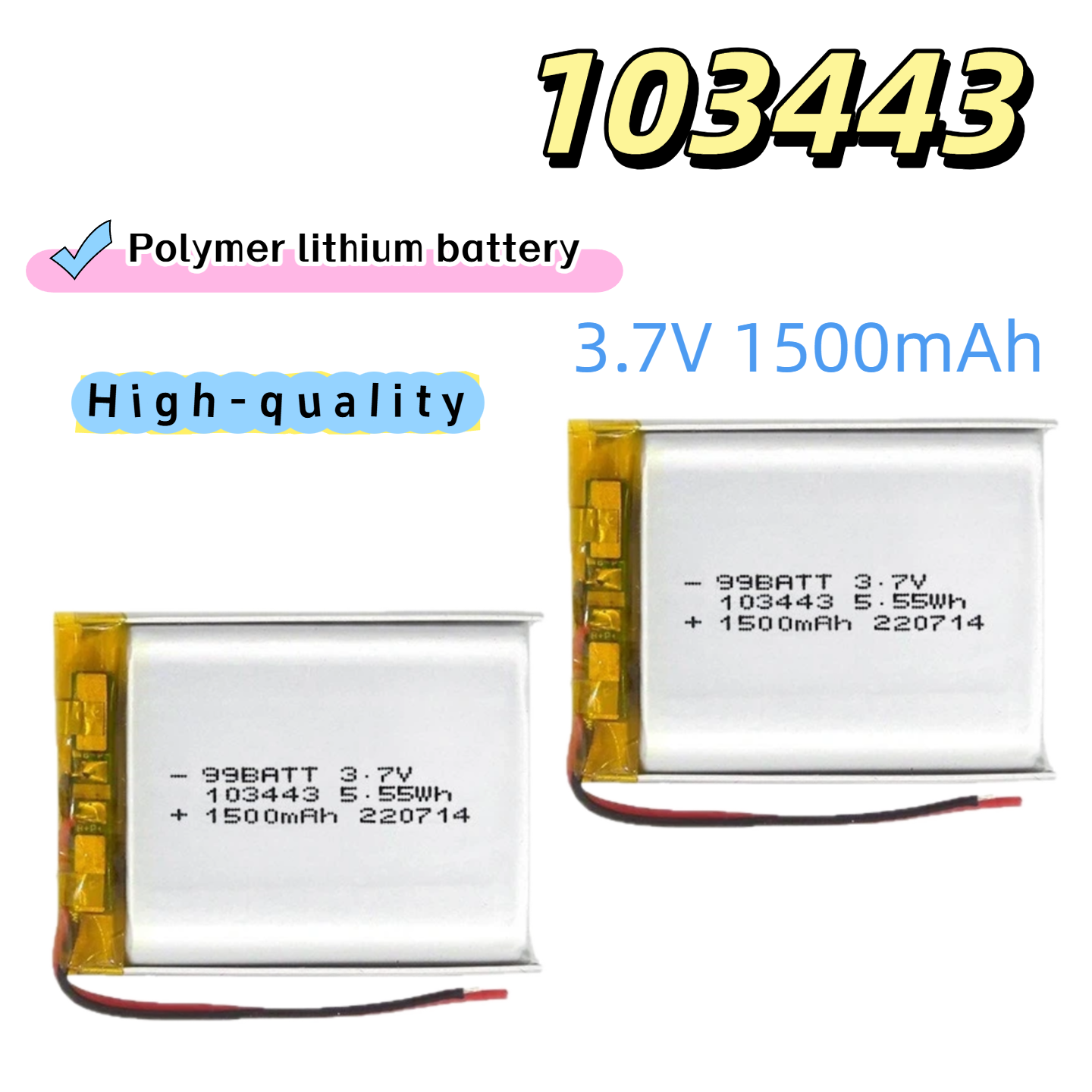 Skincare Only You - 103443 3.7V 1500mAh Polymer Li-Po Battery
