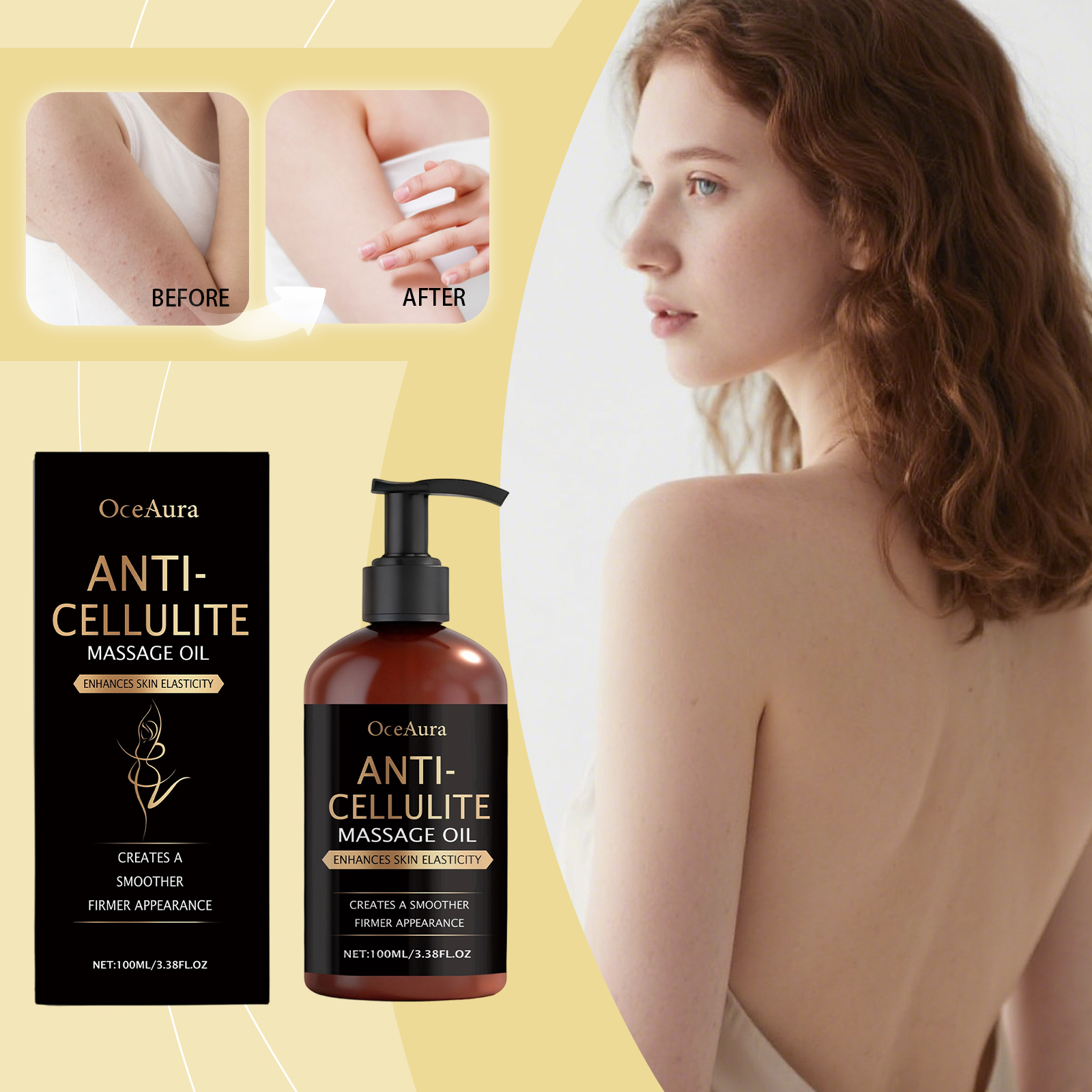 Peptide Neck Cream - Body Massage Oil with Lemon Grapefruit