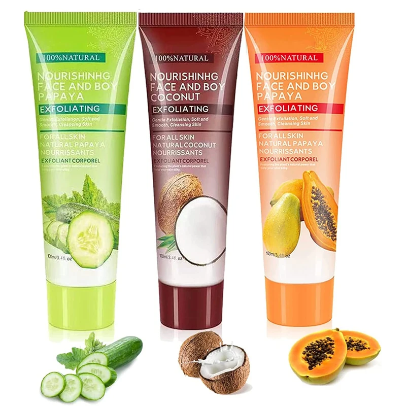 Peptide Neck Cream - 100ml Natural Papaya Exfoliating Cream Scrub