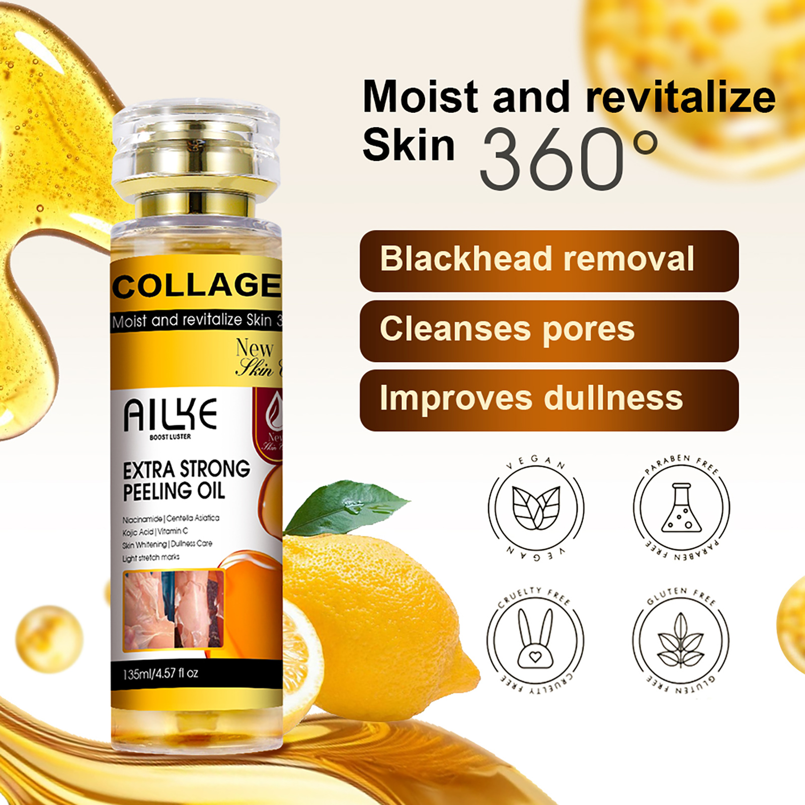 AILKE Collagen Yellow Peeling  – Peptide Neck Cream recenzja i cena